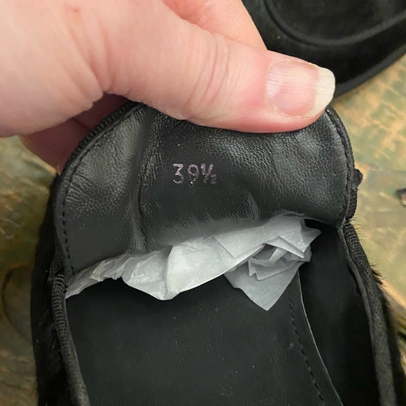 Triver Flight Black Calf Hair Military Style Flat Chunky Loafers - Picture 11 of 13